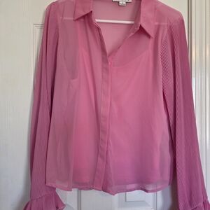 HYFVE Pink Sheer Blouse Set
